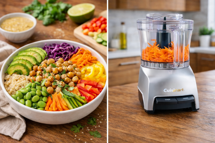 Cuisinart mealprepper met regenboogsalade klaar 2