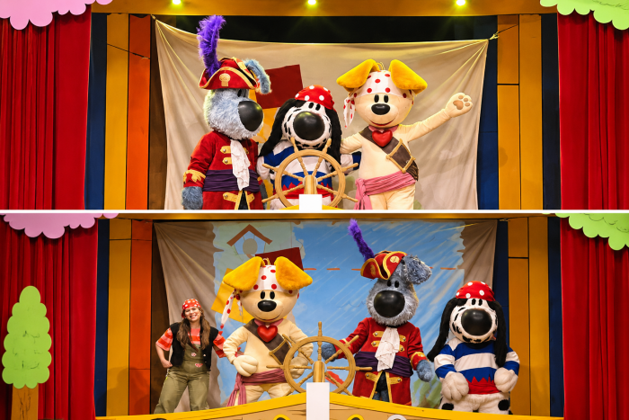 Fotocollage voorstelling Woezel en Pip